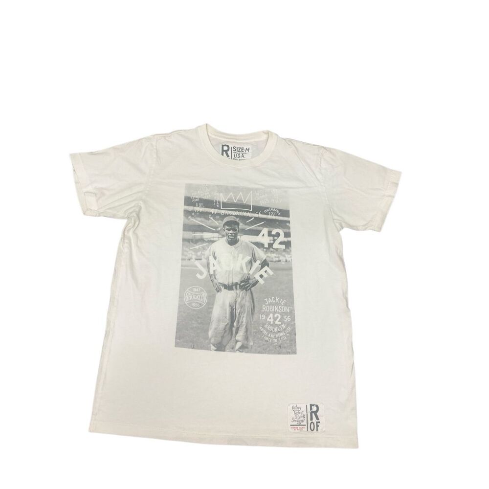 Roots of Fight Shirt Mens  Jackie Robinson 42 MLB Graphic Tee MADE IN USA Size M